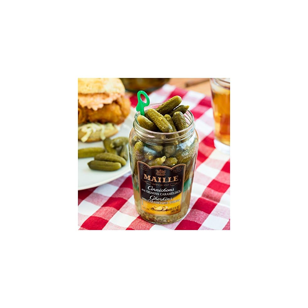Maille Pickles Cornichons with Caramelized Onion 13.5 oz, Pack of 12 The Pickle Store