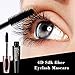 2 Pack Mascara Black Volume and Length, Natural Waterproof Smudge-Proof 4D Silk Fiber Lash Mascara Long-Lasting, Adds Length, Depth & Glamour Effortlessly