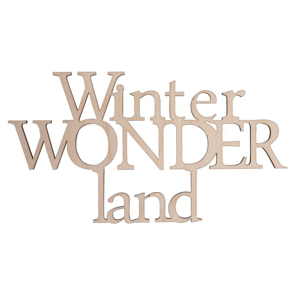 Rayher 46311000 Wood letter"Winterwond..."FSC 100%