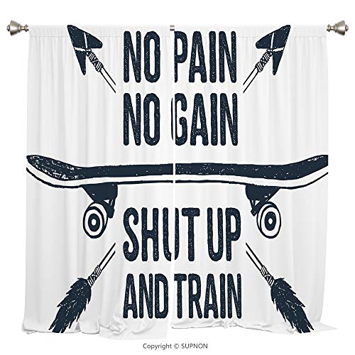 Rod Pocket Curtain Panel Thermal Insulated Blackout Curtains