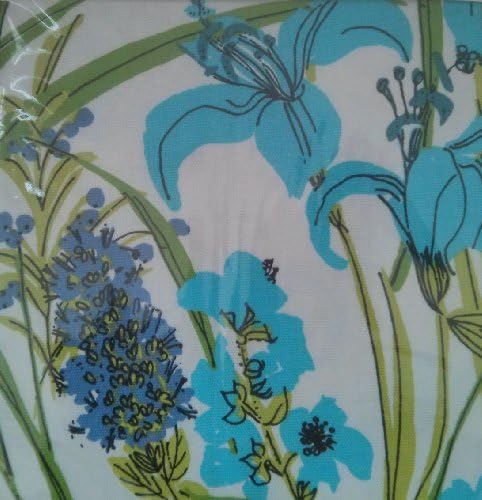 Vera Neumann Set of Four Cloth Napkins Lillies Blue