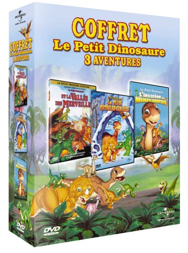 Coffret Le Petit Dinosaure - Le Petit Dinosaure Et La Vallée Des Merveilles + La Pluie D'étoiles Glacées + L'invasion Des Minisaurus