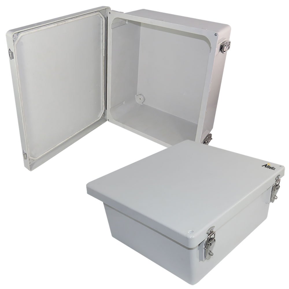 Altelix 14x12x6 FRP Fiberglass NEMA 4X Box Weatherproof Enclosure with