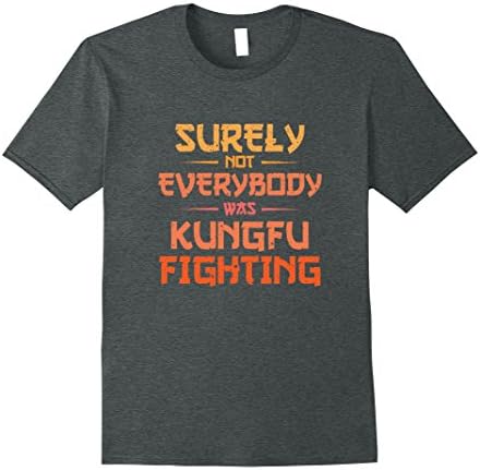 Mens Surely Not Everybody Was Kung Fu Fighting - Karate T-Shirt XL Dark Heather