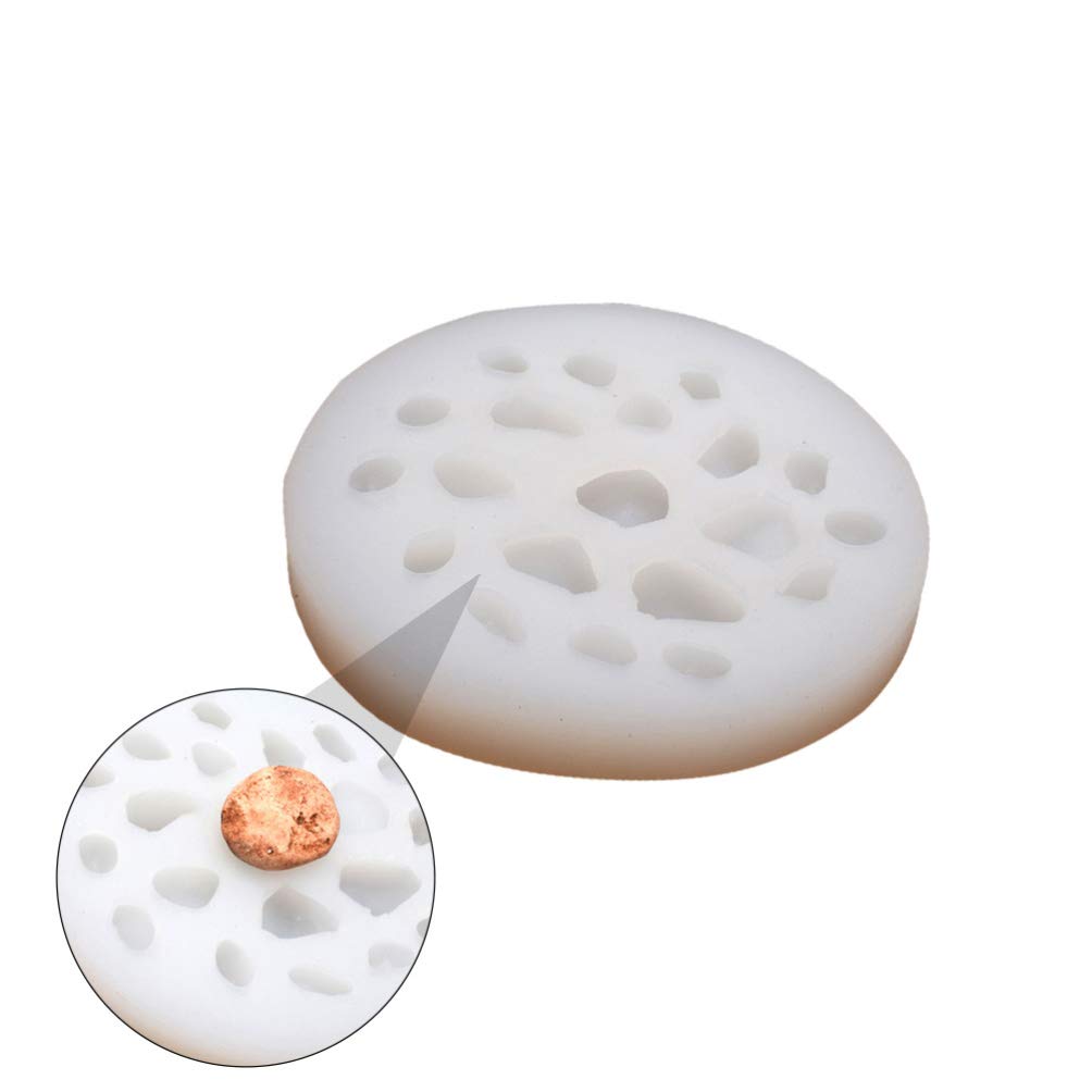 MILISTEN Silicone Stone Rock Mold River Pebble Molds 20 Cavity Stone Making Non Stick Mold DIY Art Craft Irregular Shaper Form Molds
