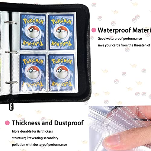 Football Card Binder With 440 Pockets – 55 Removable Pages, PU Leather, Zipper Closure For TCG & Sports Cards - View #12