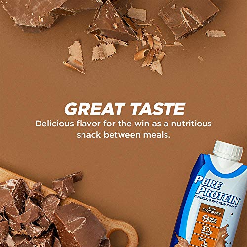 Pure-Protein-Chocolate-Protein-Shake-30g-Complete-Protein-Ready-to-Drink-and-Keto-Friendly-Vitamins-A-C-D-and-E-plus-Zinc-to-Support-Immune-Health-11oz-Bottles-4-Pack