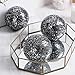 WHOLE HOUSEWARES | Decorative Balls | Set of 3 Glass Mosaic Orbs for Bowls | 4