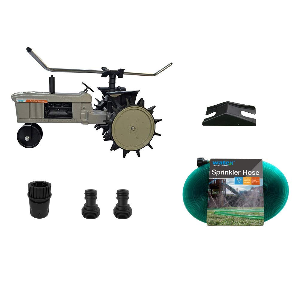 Watex WX44 Traveling Sprinkler and Sprinkler Hose Bundle