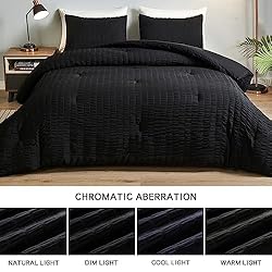 Andency Black Comforter Full Size (79x90 Inch), 3