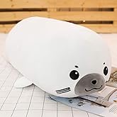Seal Plush Pillow, Soft Seal Stuffed Animal Toy Cute Plush Animal Hugging Pillow Gifts for Kids Birthday,Christmas,Valentine 23.6"
