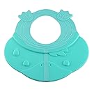 HOOYEE Foldable Safe Shampoo Shower Bathing Protection Soft Silicone Stretchable Bath Visor Cap Hat For Toddler's, Baby, Kids, Children (Blue 2)