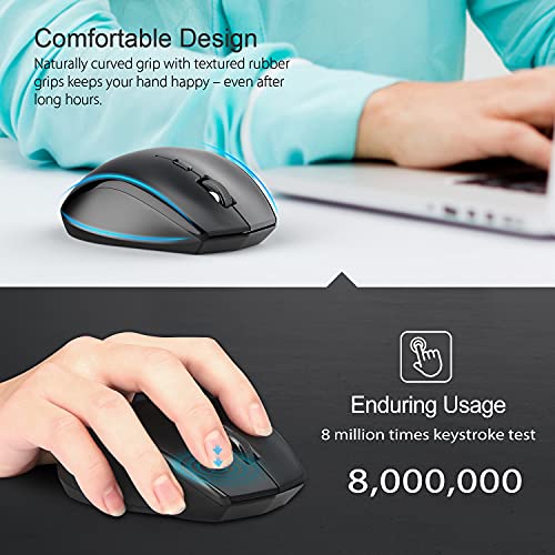 TeckNet 2.4G Classic Wireless Mouse - 3200 DPI -6 Adjustment Levels - Nano USB wireless receiver - Image 4