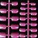 24pcs/kit Flat Candy Fake Nails Dark Purple Red Medium Nail Art Decoration Tips Carnival Colorful Press On Nails 369