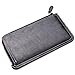 Wohaosen Women's Genuine Leather Multi Card Holder Thin Wallet with Zipper Purse