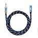 Aux Extension Cable,EMK 3.5mm Audio Extension Cable Male to Female[24K Gold-Plated,Hi-Fi Sound] Nylon-Braided Stereo Audio Extension Cord for Smartphone,Tablets,MP3 Players (10ft/3m)