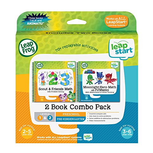 LeapFrog LeapStart 2 Book Combo Pack: Scout & Friends Math and Moonlight Hero Math with PJ Masks