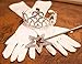 3 Piece Set: White Princess Gloves with Silver Tiara,Wand and Drawstring Bag