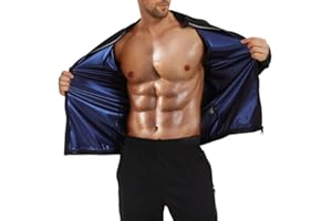 SHAPERIN Sauna Shirt for Men Weight Loss Sauna Jacket Tops Heat Trapping Sauna Suit Sweat Vest Body Shaper Gym Workout