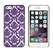 ABC Carved Damask Vintage Pattern Matte Hard Case Cover For iPhone 6 4.7 Inch (Purple)