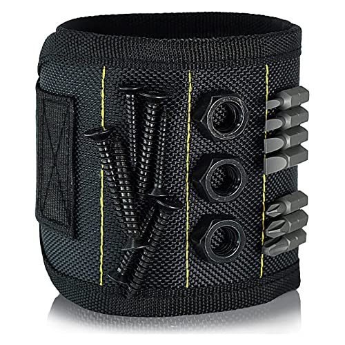 Magnetic Wristband for Holding Screws,Nails, Drilling Bits