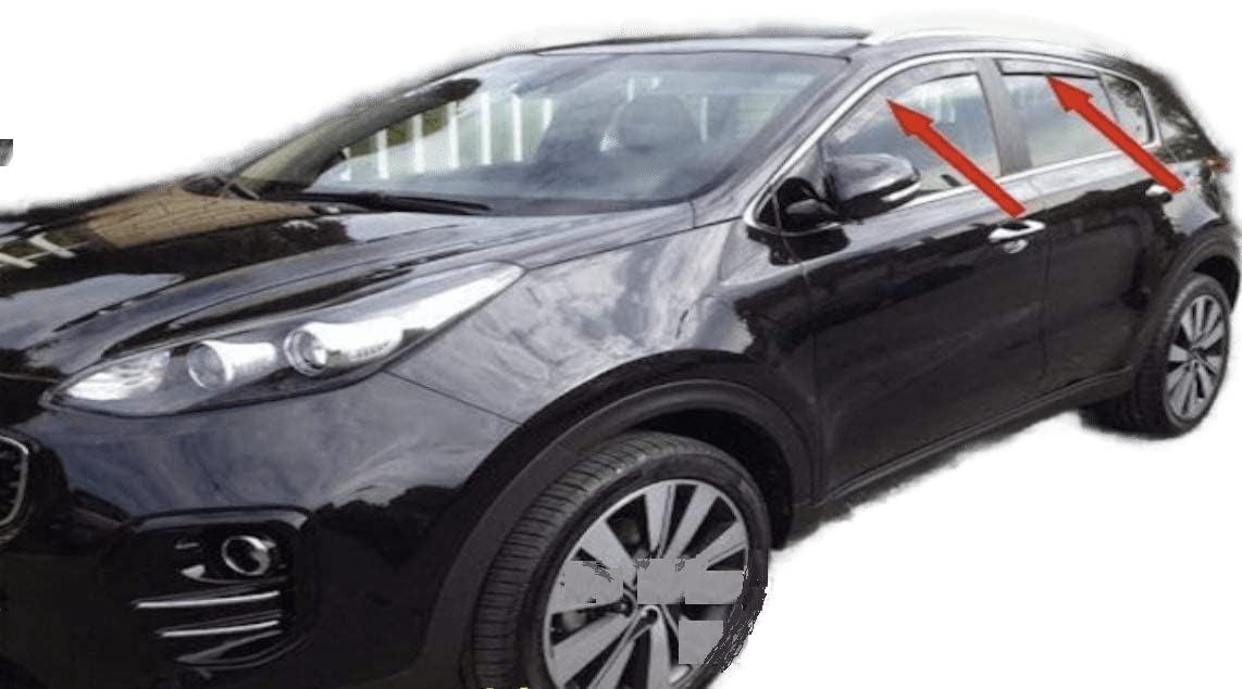 Set of 4 Wind Deflectors made for KIA Sportage (QL) 2015 2016 2017 2018 2019 2020 2021 Side Door Window Rain Guard Sun Visor Acrylic Glass PMMA