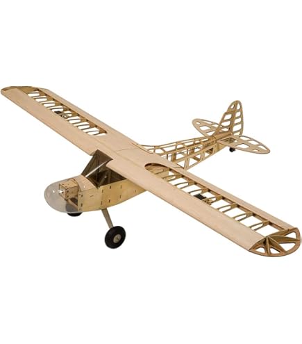 ホビーラジコン PILOT SEMI SCALE BALSA KIT 3d-Extra Amazon.com: Viloga Piper J-3 Cub Balsa Wood Model Airplane