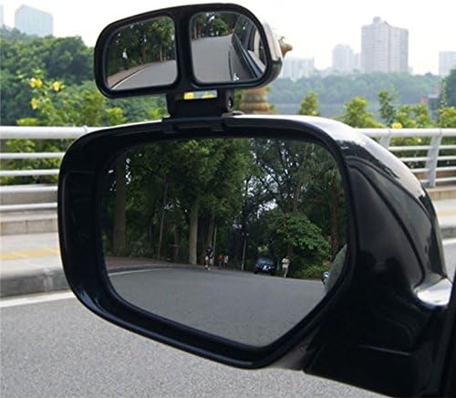 Lifesongs Car Blind Spot Reversing Rearview Mirror Car Reversing Auxiliary Mirror Support Angle Adjustment (Black Left)