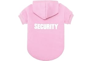 BINGPET Security Dog Hoodies Puppy Sweater Cold Weather Dog Coats Soft Brushed Fleece Pet Clothes Hooded Sweatshirt for Dog Cat