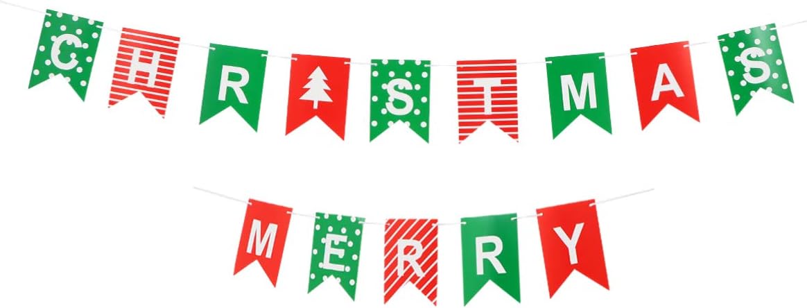 ULTNICE 4Sets Frohe Weihnachten Banner Weihnachten Banner Girlande