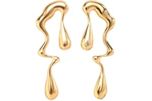 MIFYNN Irregular WaterDrop Earrings, Melted Liquid Irregular Stainless Steel Earrings, Embrace Minimalist Earrings, Statement Earrings for Women