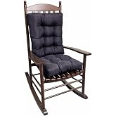 psmacra Rocking Chair Cushion, Set of Thicken Seat &amp; Back Chair Cushions，Soft Thickened Patio Chair Cushions for Indoor/Outdoor (Black)