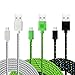 Micro USB Cable, Boxeroo Nylon Braided 3-Pack 10ft 3m High Speed Sync & Charging Cable A Male to Micro B for Samsung, HTC, LG, HP, Sony, Most Android Phones and More(Black, White, Bright Green)