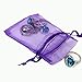 Akstore 100PCS 4x6inch (10x15cm) Drawstring Organza Jewelry Favor Pouches Wedding Party Festival Gift Bags Candy Bags (Purple)