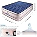 BFULL Air Mattress Thicken Inflatable No Leakage Airbed Portable Inflatable Mattress with Built-in Electric Pump,Durable,Easy to Store, Install,80 x 60 x 18 in,Air Mattress Queen Size,Blue