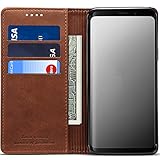 Wallet Case Compatible Samsung Galaxy S10 Plus (2019), Magnetic Stand View Premium PU Leather Flip Cover Purse Folio Case [Kickstand Feature] ID & Credit Card Slots Pockets for S10+ 6.4 inch Brown