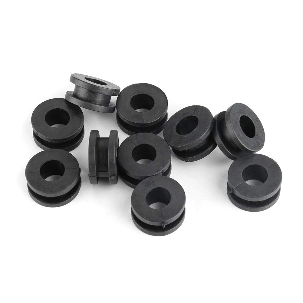 Fairing Washers,10pcs ABS-Material Motorcycle Rubber Washers Black