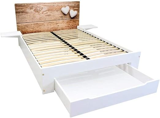 Abc Meubles Bett Happy Schublade Nachttische Hap Holz Herz 140x200 Amazon De Kuche Haushalt