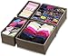 Simple Houseware 4-Pack Drawer Organizer Set - Closet Dividers for Underwear, Socks, Bras, Scarves, Ties - Foldable Non-Woven Storage Boxes, Brown
