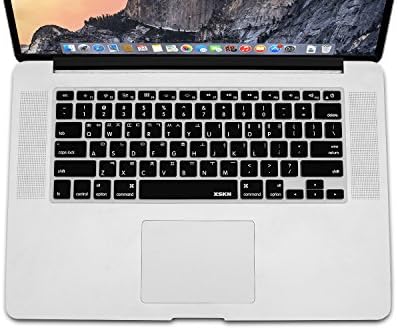 XSKN Korean Language Keyboard Cover Silicone Skin for MacBook, MacBook PRO, MacBook Air 13" 15" 17" (US Version) Black