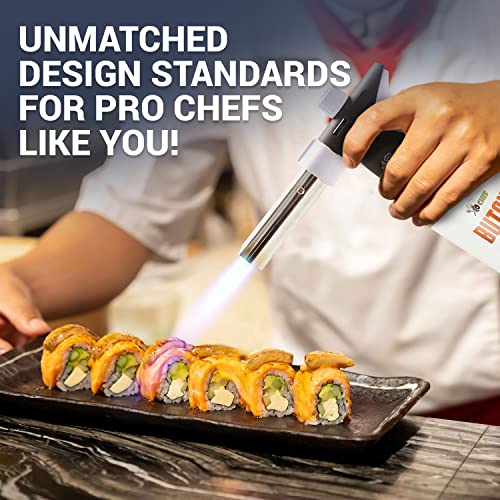 Jo Chef Pro Butane Torch Lighter Refillable Butane Torch Head, Small