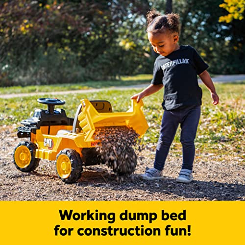 Kid Trax CAT Dump Truck Toddler Electric Quad Ride On Toy, 6 Volt, Kids