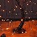 LIGHTSHARE 24-inch Halloween Willow Tree LED Spooky Bonsai Night Light,80 LED Lights, Battery Powered or DC Adapter(Included) (Orange)