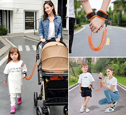 Idefair Kids Leash and Wrist Link Set, Toddler Anti Lost Safety Harness Cute Child Walking Leash for Boys, Girls to Disneyland, Mall or Zoo (Red) - Thumbnail 4