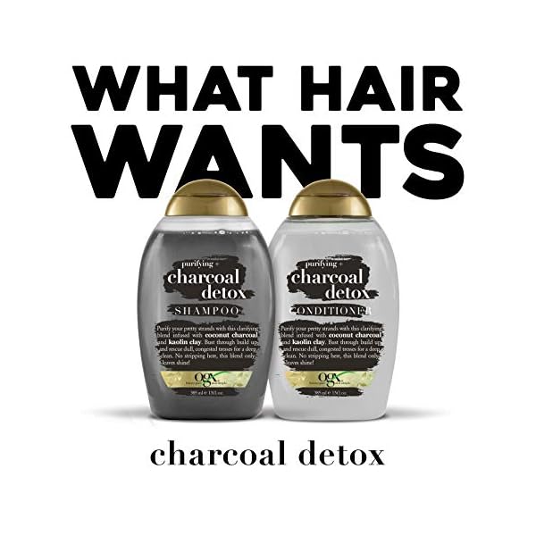 OGX Purifying + Charcoal Detox Shampoo for Buildup Removal and Light