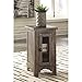 Signature Design by Ashley Danell Ridge Rustic Chair Side End Table with Double Cabinet Doors and 1 Storage Shelf, Brown