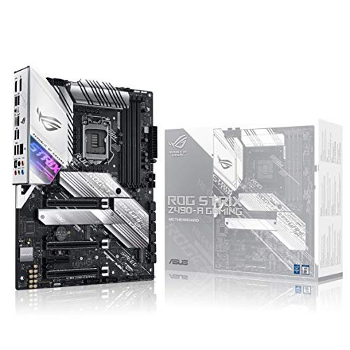 Asus Rog Strix Z490-A Gaming - Carte Mère Cpu Intel 10Ème Génération (Socket Lga 1200 Atx, Ai Overclocking, Ai Cooling, Ai Networking, 14 Phases D'Alimentation, Ethernet Intel 2.5 Gb, Rgb Aura Sync)