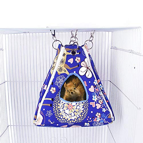 Double Used Small Animal Hamster Hammock Bed Cage House, Ferret Hammocks Bed Pad Mat for Squirrels, Chinchillas, Turtles, Guinea-Pig, Rat, Small Animals Cage Toy Accessories - Thumbnail 4