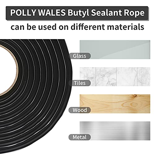 POLLY WALES 15 FT MultiPurpose Butyl Sealant Rope Butyl Sealant Tape