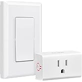 SURAIELEC Wireless Light Switch Remote Control Outlet, No Wiring Needed, 100 FT Range, Pre-Programmed, Remote Outlet Wall Swi